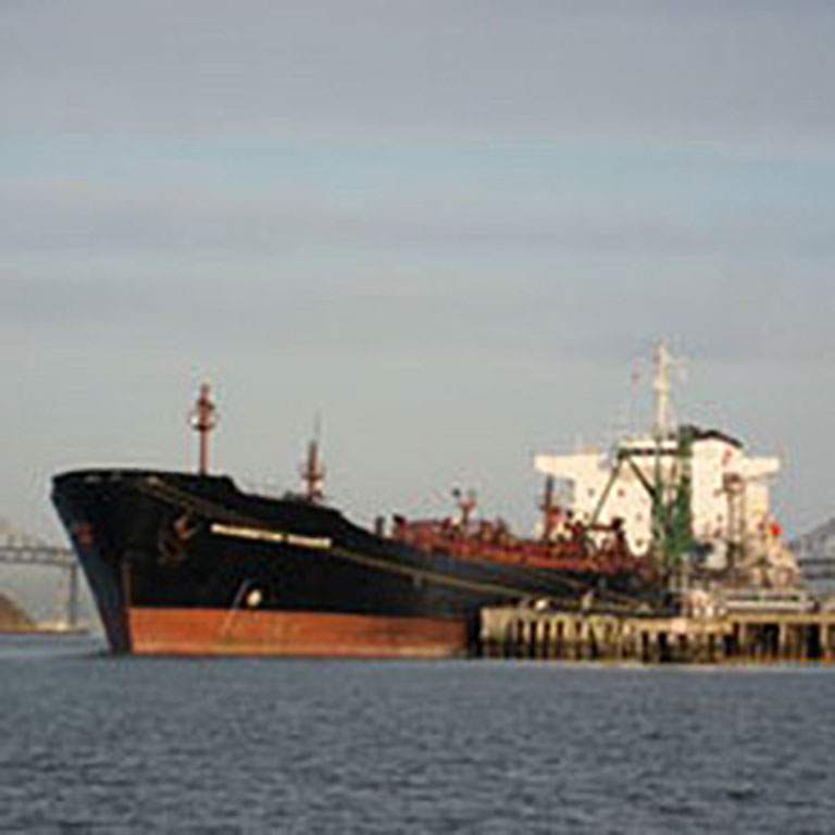 A shipping vessel